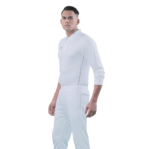 DY Sports White Cricket Dress for Men & Boys – Full Sleeve T-Shirt and Trouser Combo | Cotton Blend | Lightweight & Breathable Jersey Set for Match & Practice