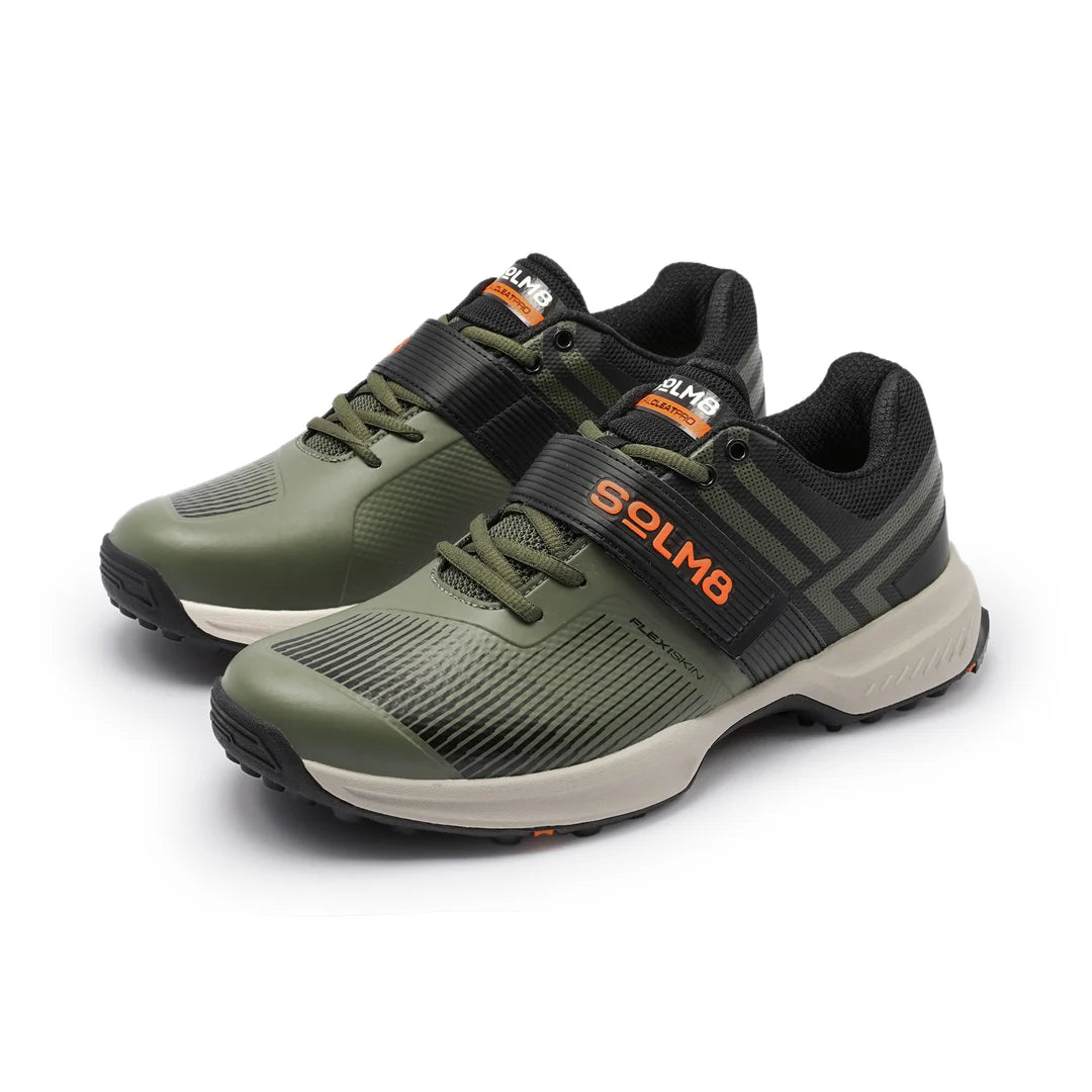 Solm8 S8 Armor Olive Cricket Shoes