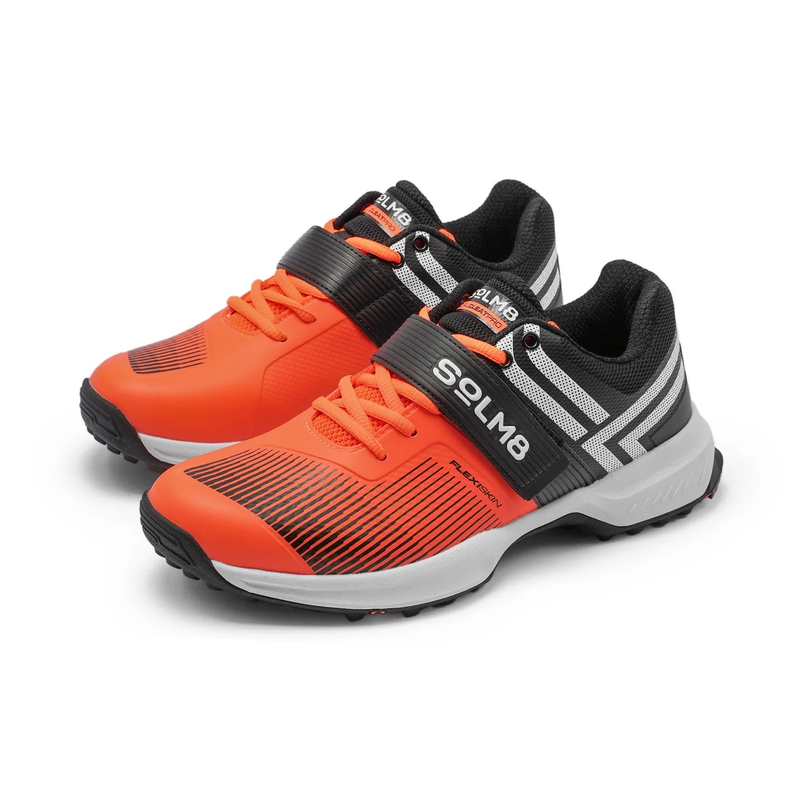 Solm8 S8 Neon Orange Cricket Shoes