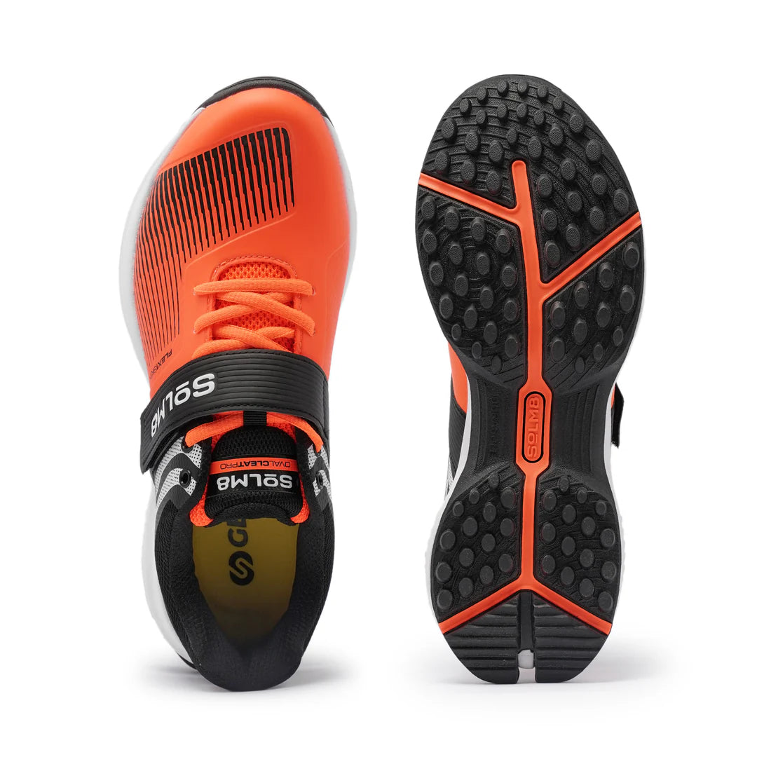 Solm8 S8 Neon Orange Cricket Shoes